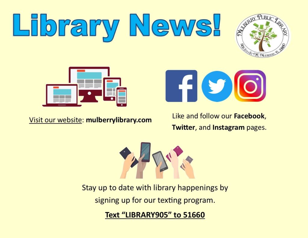 Library News Flyer about Text Alerts
