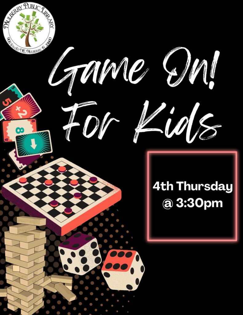 game on for kids flyer